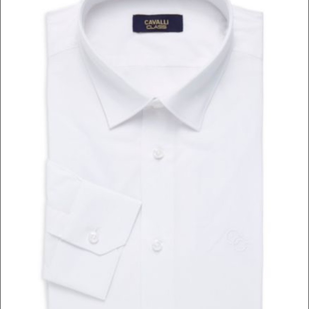 Cavalli Class Crisp White Dress Shirt